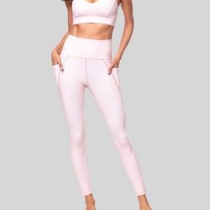 Vie Active High Waist‎ 7/8 pink legging / 1X